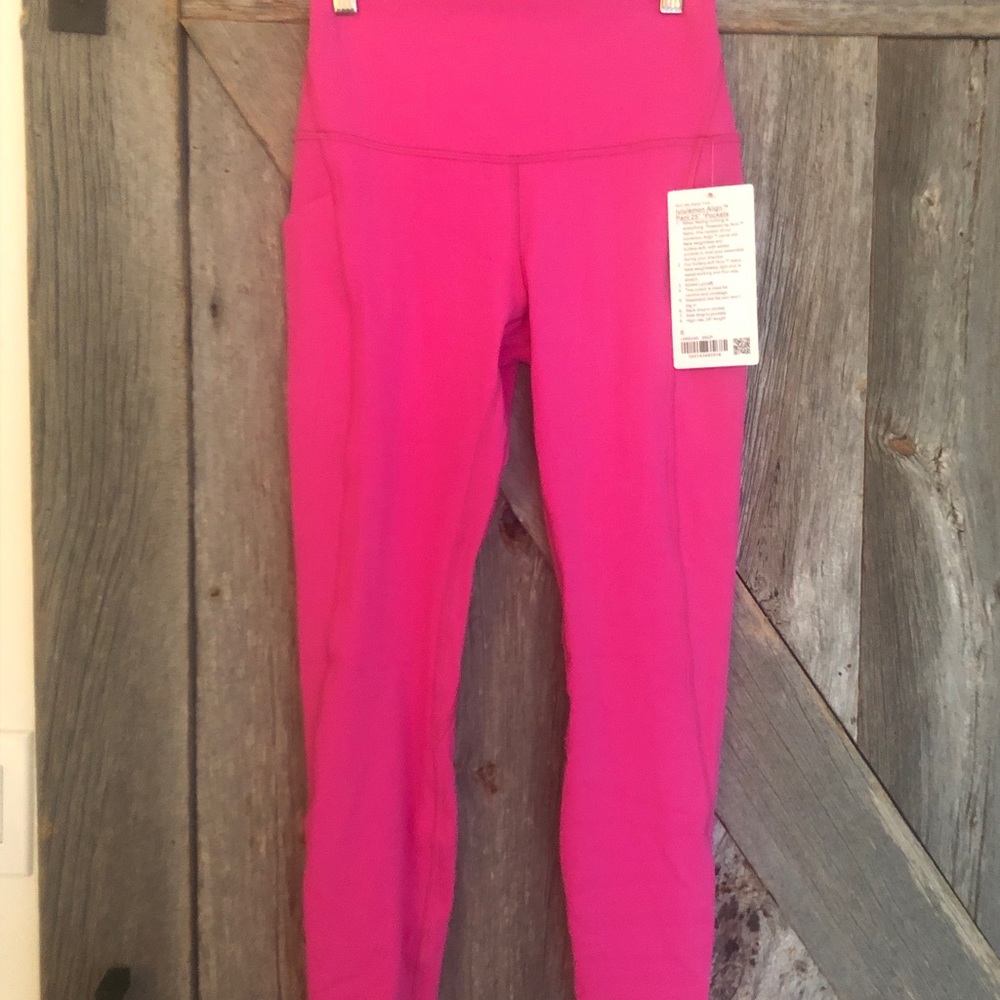 Lululemon size 6 hot pink leggings